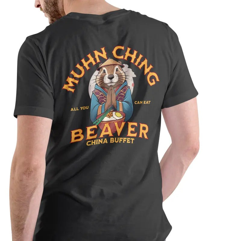 MUHN CHING BEAVER CHINA BUFFET Casual Cotton Funny - Adult & Kids T-Shirts, Sweatshirts & Hoodies apparel design preview 1