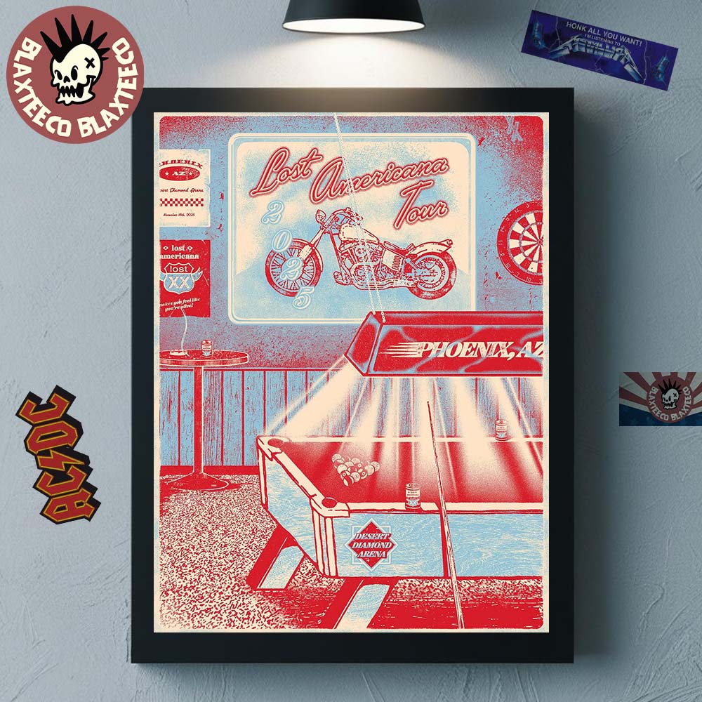 Machine Gun Kelly MGK Lost Americana Tour 2025 Poster - Adult & Kids T-Shirts, Sweatshirts & Hoodies apparel design preview 1