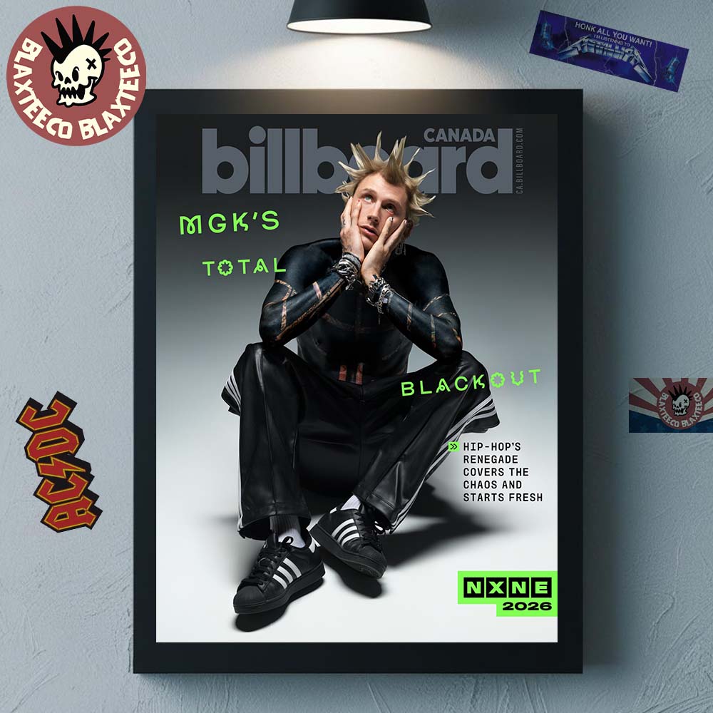 Machine Gun Kelly MGK On The Cover Of Billboard - Adult & Kids T-Shirts, Sweatshirts & Hoodies apparel design preview 1
