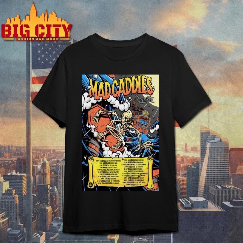 Mad Caddies EU Tour 2026 Poster - Adult & Kids T-Shirts, Sweatshirts & Hoodies apparel design preview 1