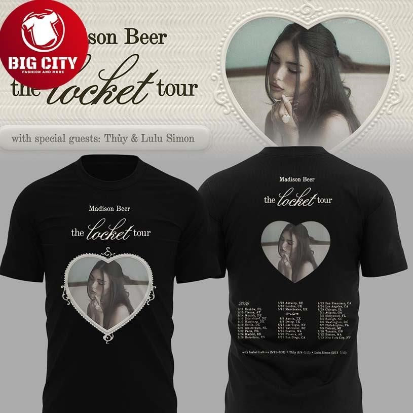 Madison Beer The Locket Tour 2026 Celebrate Two Sided - Adult & Kids T-Shirts, Sweatshirts & Hoodies apparel design preview 1