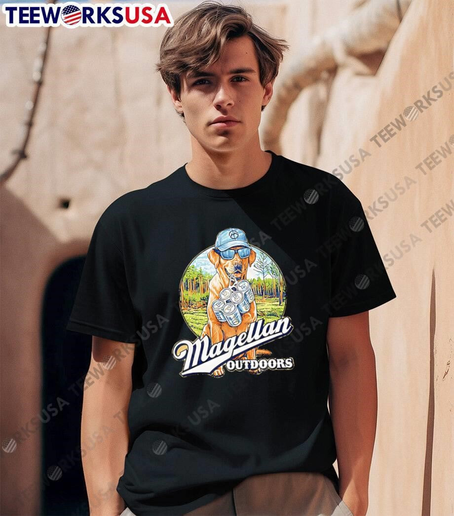 Magellan Outdoors dog wearing cap and sunglasses - Adult & Kids T-Shirts, Sweatshirts & Hoodies apparel design preview 1