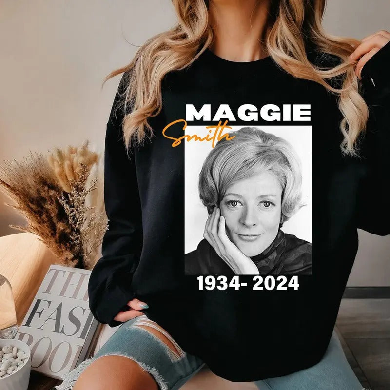 Maggie Smith Memorial Vintage Loving Memory - Adult & Kids T-Shirts, Sweatshirts & Hoodies apparel design preview 1