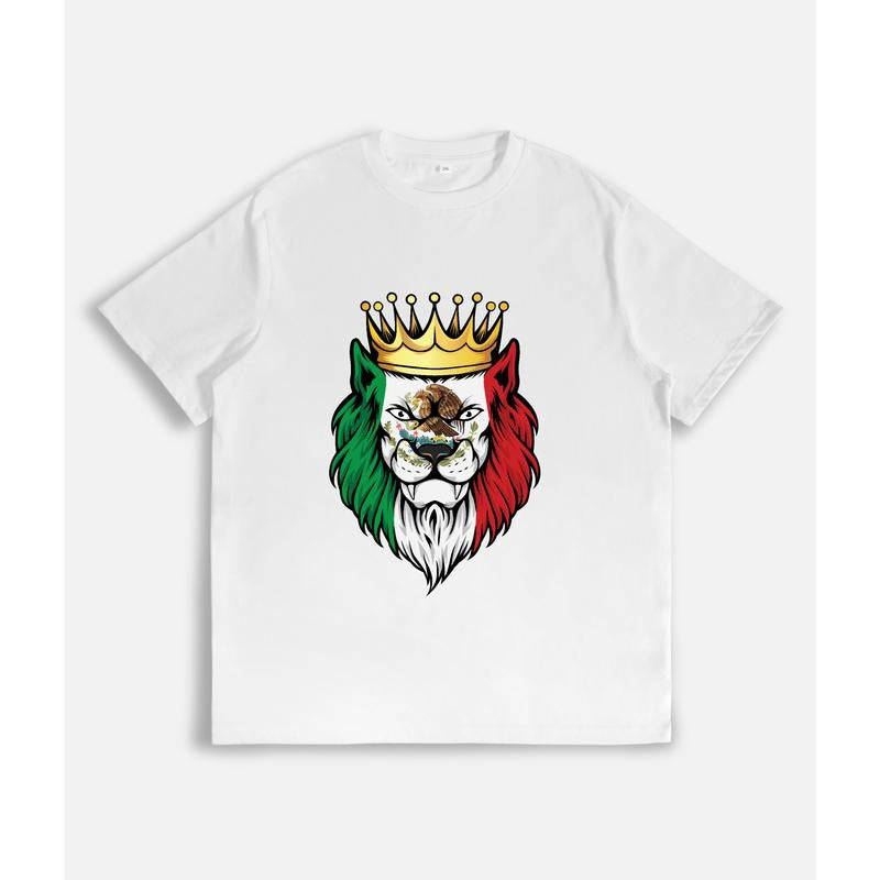Majestic Patriotic Mexican Inspired Lion - Adult & Kids T-Shirts, Sweatshirts & Hoodies apparel design preview 1