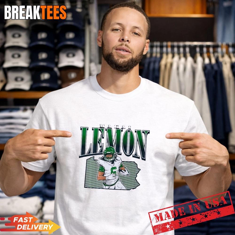 Makai Lemon State Star Remix Football Map - Adult & Kids T-Shirts, Sweatshirts & Hoodies apparel design preview 1