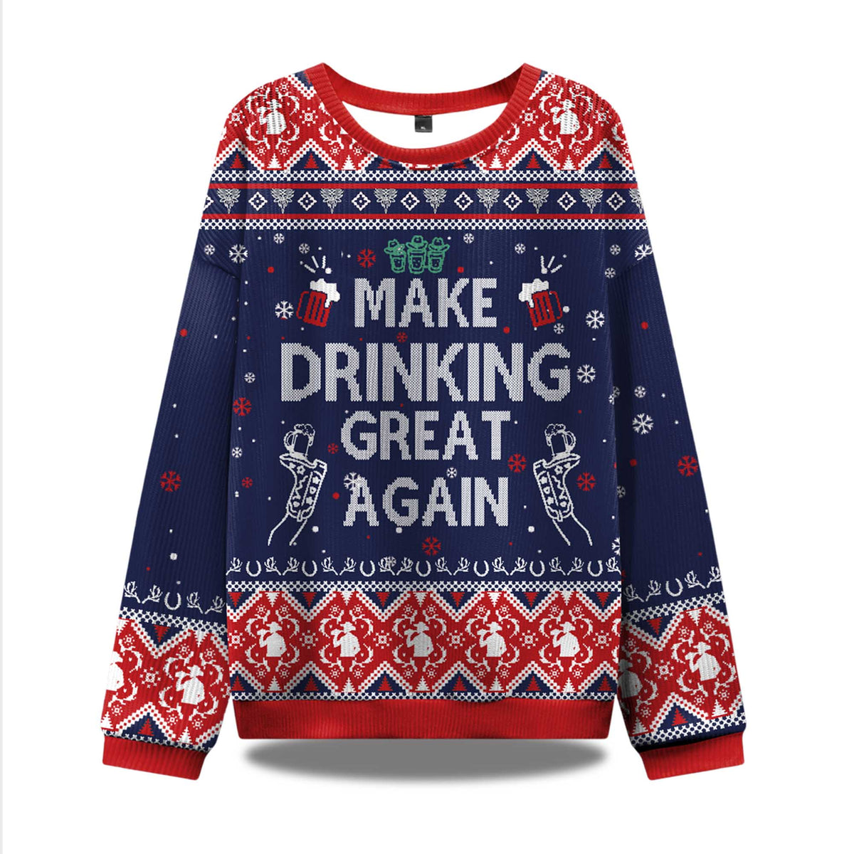 Make Drinking Great Again Ugly Christmas Sweater - Holiday Gift product image