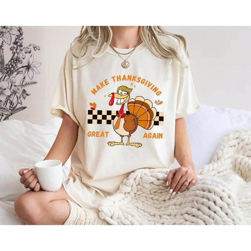 Make Thanksgivings Great Again Trump Thanksgiving - Adult & Kids T-Shirts, Sweatshirts & Hoodies apparel design preview 1