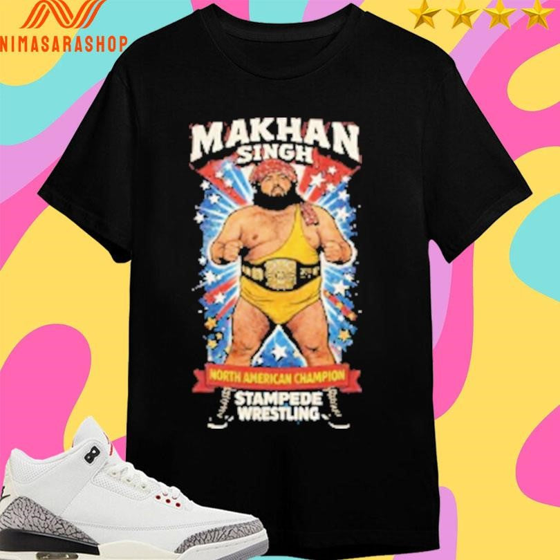 Makhan Singh North American Champion Stampede - Adult & Kids T-Shirts, Sweatshirts & Hoodies apparel design preview 1