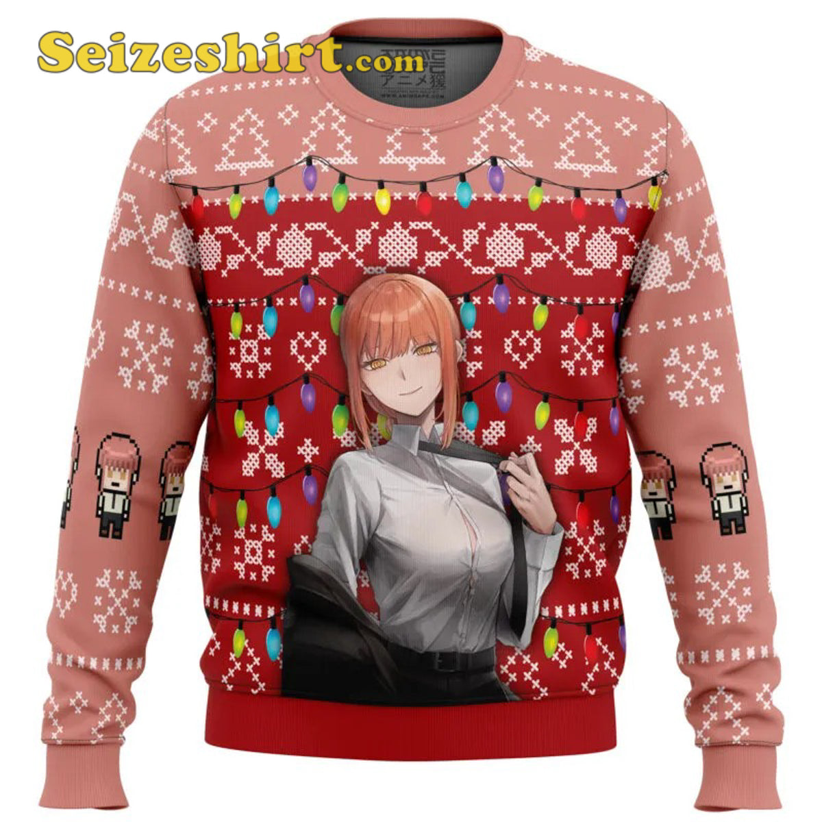 Makima Chainsaw Man Boys Christmas Sweater - Holiday Gift product image