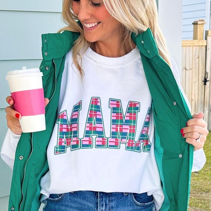 'Mama Plaid' Mom'S Go - Adult & Kids T-Shirts, Sweatshirts & Hoodies apparel design preview 1