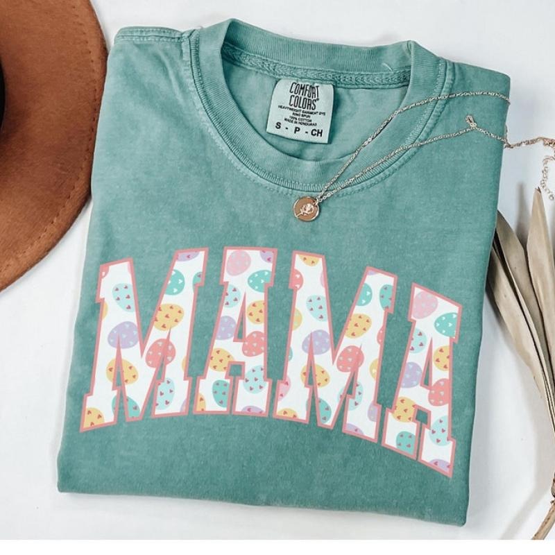 Mama Easter Mom Bunny Pregnancy Reveal New - Adult & Kids T-Shirts, Sweatshirts & Hoodies apparel design preview 1