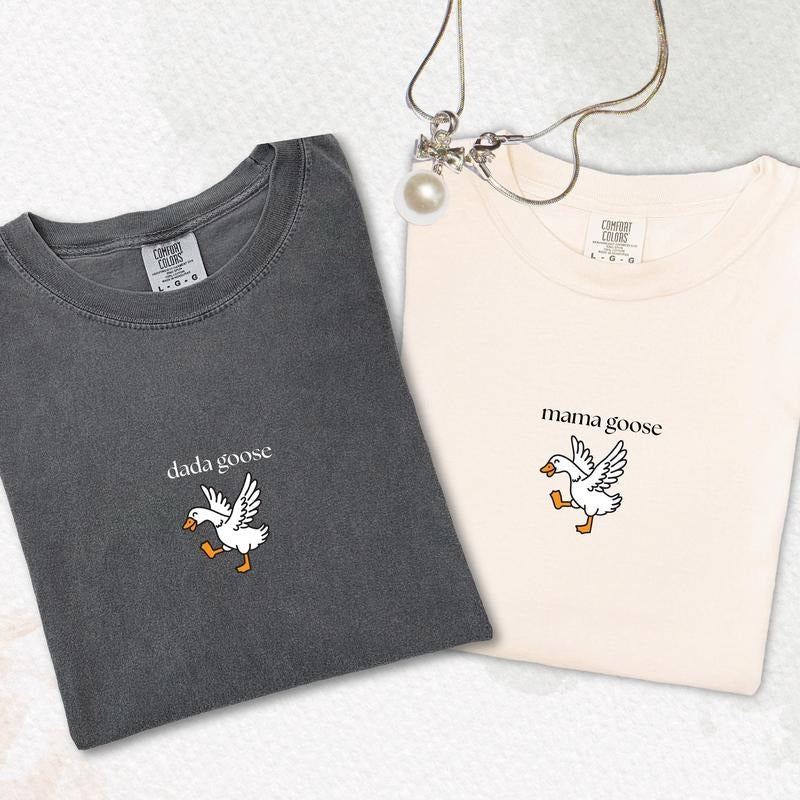 Mama Goose Dada Comfort Colors Pregnancy Silly Auntie - Adult & Kids T-Shirts, Sweatshirts & Hoodies apparel design preview 1