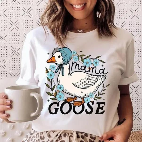 Mama Goose Mom Baby Announcement - Adult & Kids T-Shirts, Sweatshirts & Hoodies apparel design preview 1