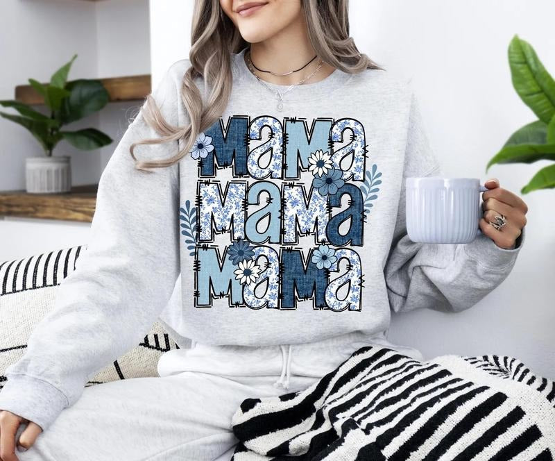 Mama Blue Mom Sublimation Mother'S Days - Adult & Kids T-Shirts, Sweatshirts & Hoodies apparel design preview 1