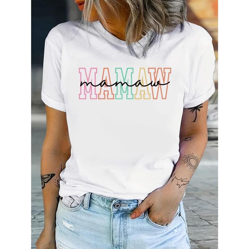 Mamaw Grandmother Printed Simple Spring Summer Casual - Adult & Kids T-Shirts, Sweatshirts & Hoodies apparel design preview 1