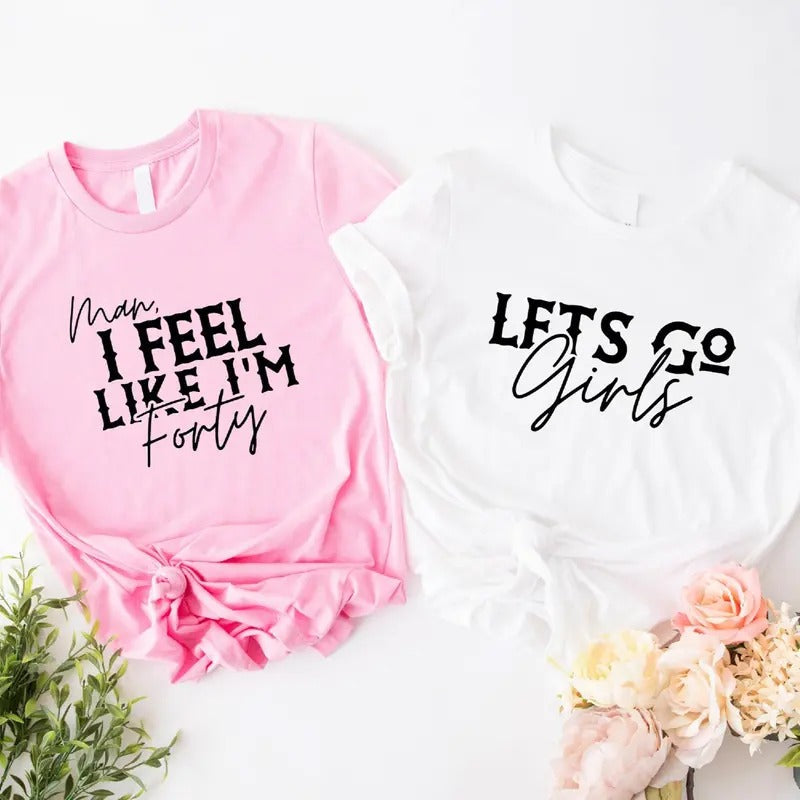 Man I Feel Like I'M Forty Let'S Go Vacation 40th - Adult & Kids T-Shirts, Sweatshirts & Hoodies apparel design preview 1