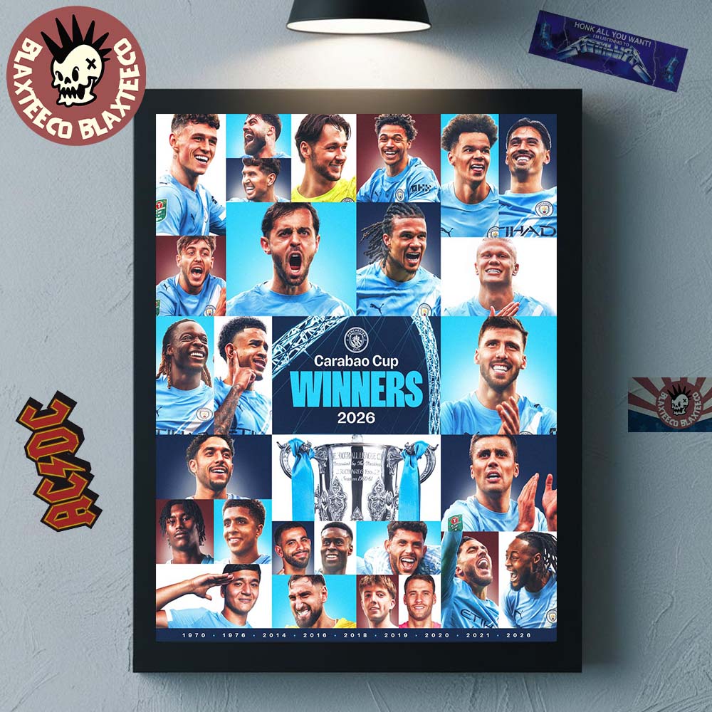 Manchester City 2026 Carabao Cup Winners Home Decor - Adult & Kids T-Shirts, Sweatshirts & Hoodies apparel design preview 1