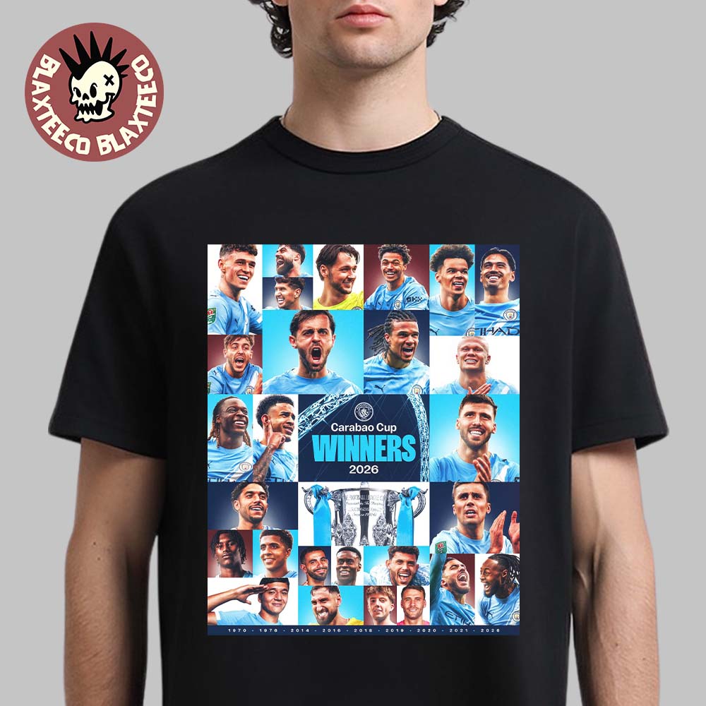 Manchester City 2026 Carabao Cup Winners Members - Adult & Kids T-Shirts, Sweatshirts & Hoodies apparel design preview 1