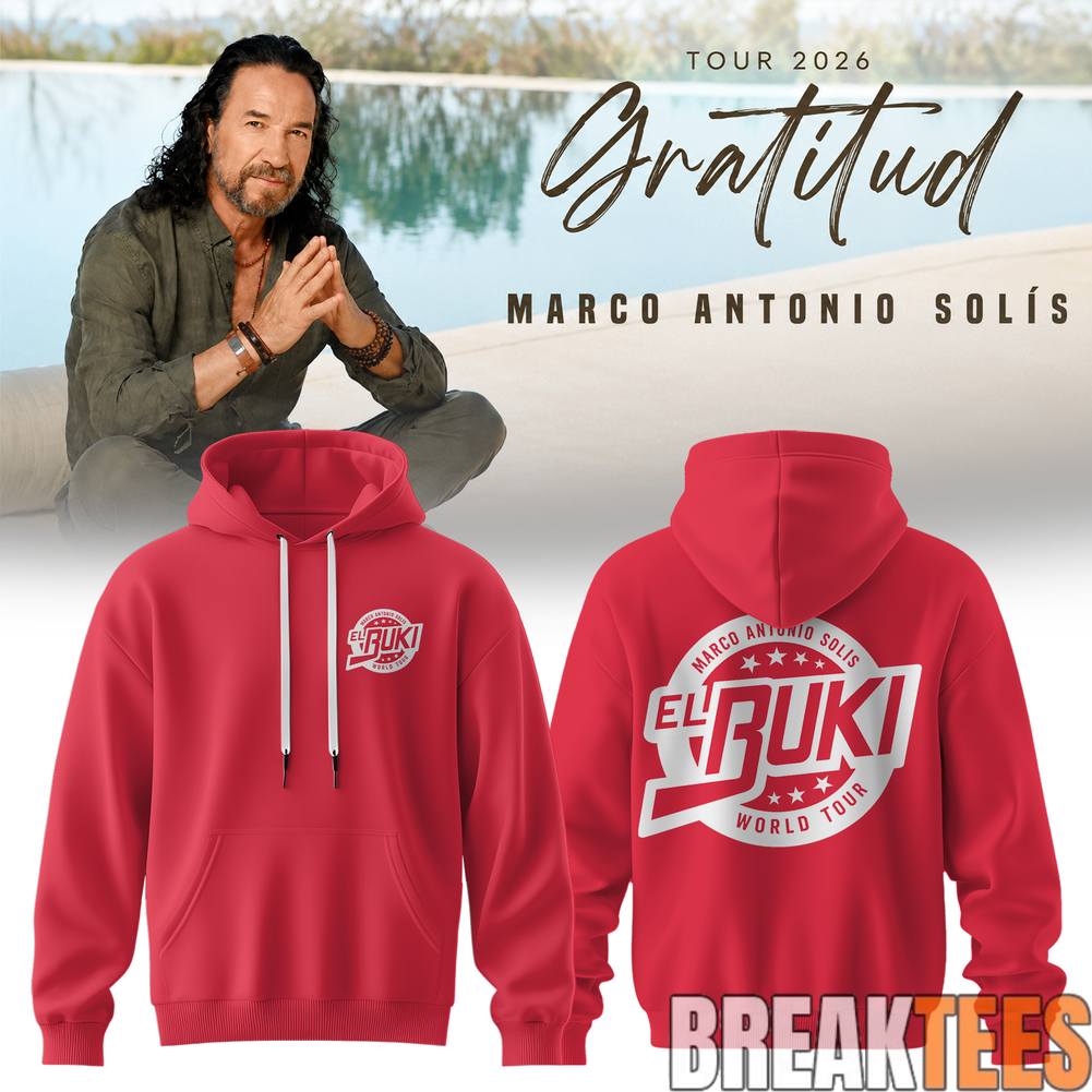 Marco Antonio Sols Gratitud Tour 2026 El Buki - Adult & Kids T-Shirts, Sweatshirts & Hoodies apparel design preview 1