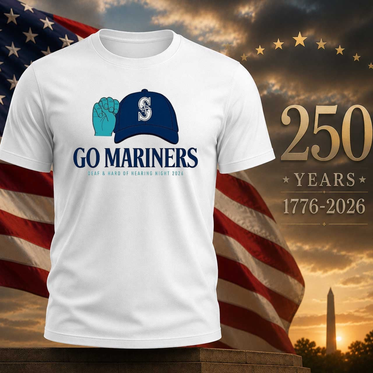 Mariners Deaf Hard Of Hearing Night - Adult & Kids T-Shirts, Sweatshirts & Hoodies apparel design preview 1