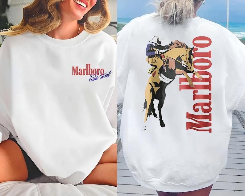 Marlboro Cowboy Wild West Boho Rodeo Country Music - Adult & Kids T-Shirts, Sweatshirts & Hoodies apparel design preview 1