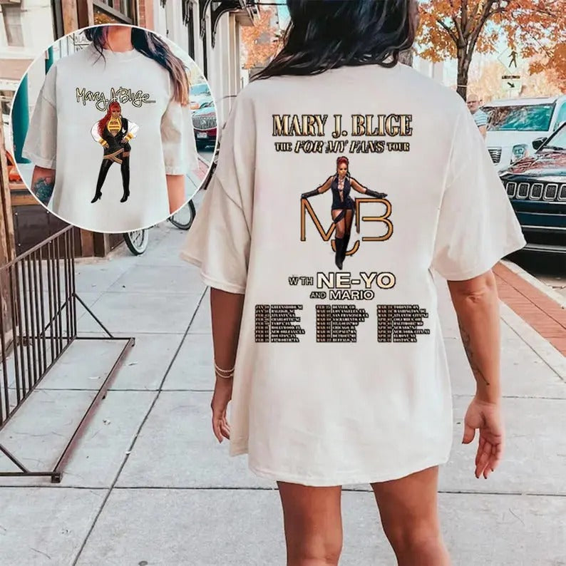 Mary J Blige My Fans Tour 2025 Fan Top Womenswear - Adult & Kids T-Shirts, Sweatshirts & Hoodies apparel design preview 1