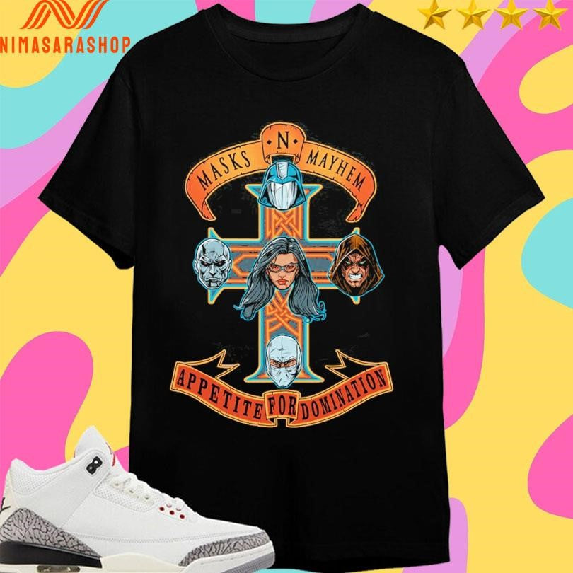 Masks N’ Mayhem Appetite For Domination - Adult & Kids T-Shirts, Sweatshirts & Hoodies apparel design preview 1
