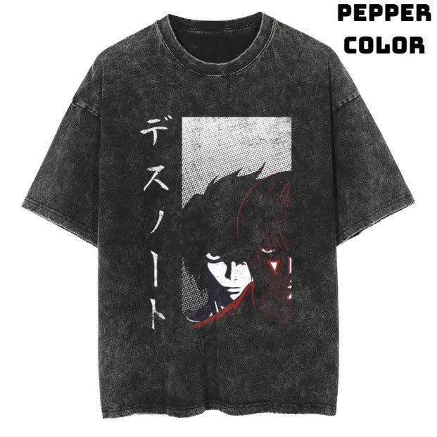 Mastermind Duel Vintage Light Death Note Anime Manga - Adult & Kids T-Shirts, Sweatshirts & Hoodies apparel design preview 1