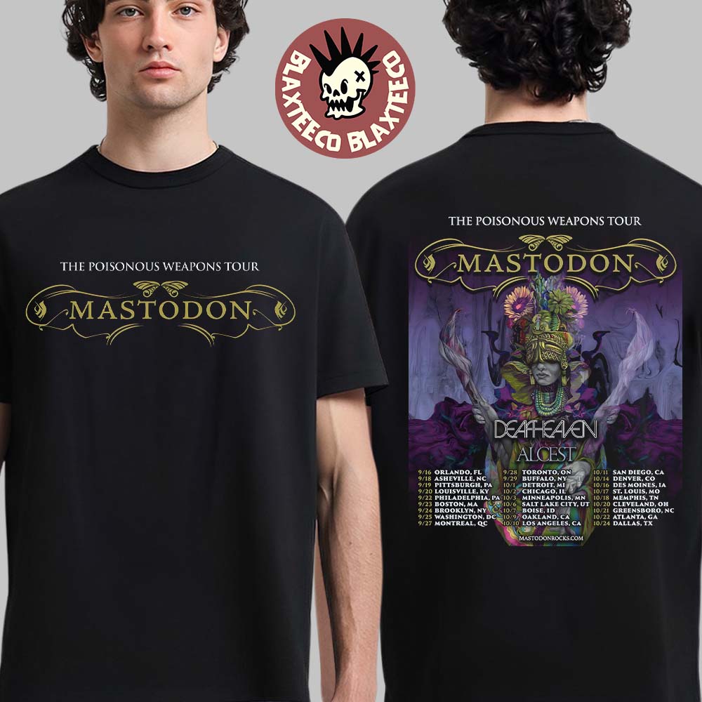 Mastodon The Poisonous Weapons Tour 2026 North - Adult & Kids T-Shirts, Sweatshirts & Hoodies apparel design preview 1