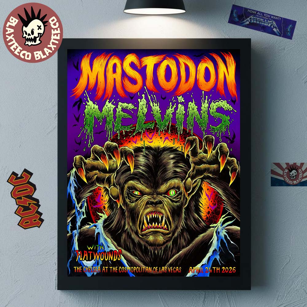 Mastodon With Melvins And Flatwounds Las Vegas 2026 - Adult & Kids T-Shirts, Sweatshirts & Hoodies apparel design preview 1