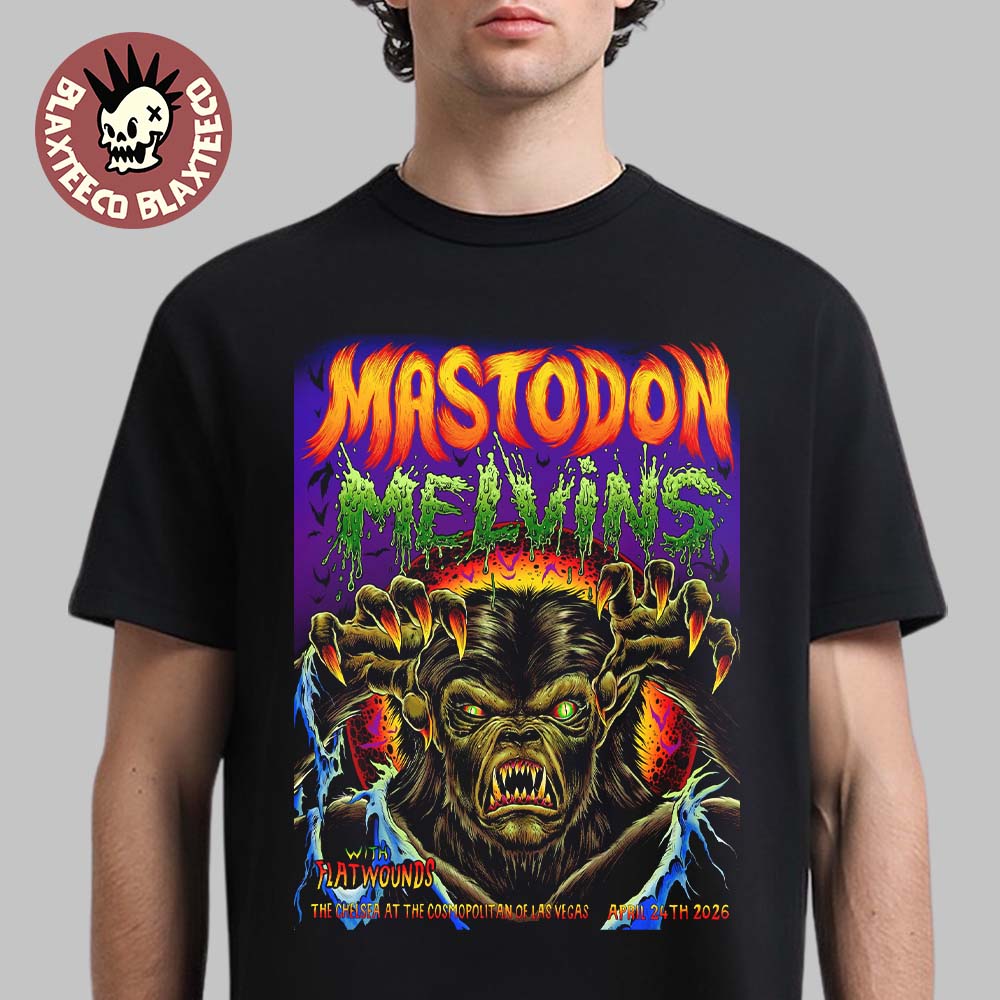 Mastodon With Melvins And Flatwounds Las Vegas 2026 - Adult & Kids T-Shirts, Sweatshirts & Hoodies apparel design preview 1