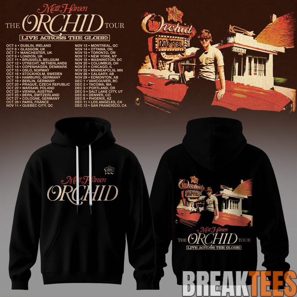 Matt Hansen The Orchid Tour 2026 Black - Adult & Kids T-Shirts, Sweatshirts & Hoodies apparel design preview 1