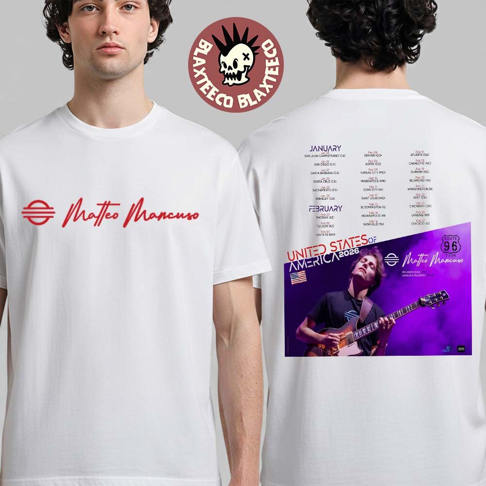 Matteo Mancuso Route 96 United States Of America 2026 - Adult & Kids T-Shirts, Sweatshirts & Hoodies apparel design preview 1