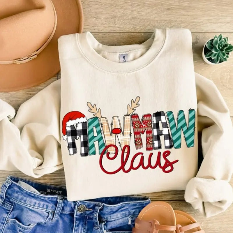 Mawmaw Claus Mom - Adult & Kids T-Shirts, Sweatshirts & Hoodies apparel design preview 1