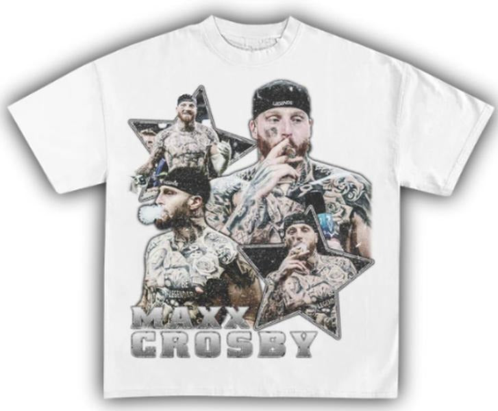 Maxx Crosby Vintage Cotton Crew Neck Size S 3XL - Adult & Kids T-Shirts, Sweatshirts & Hoodies apparel design preview 1