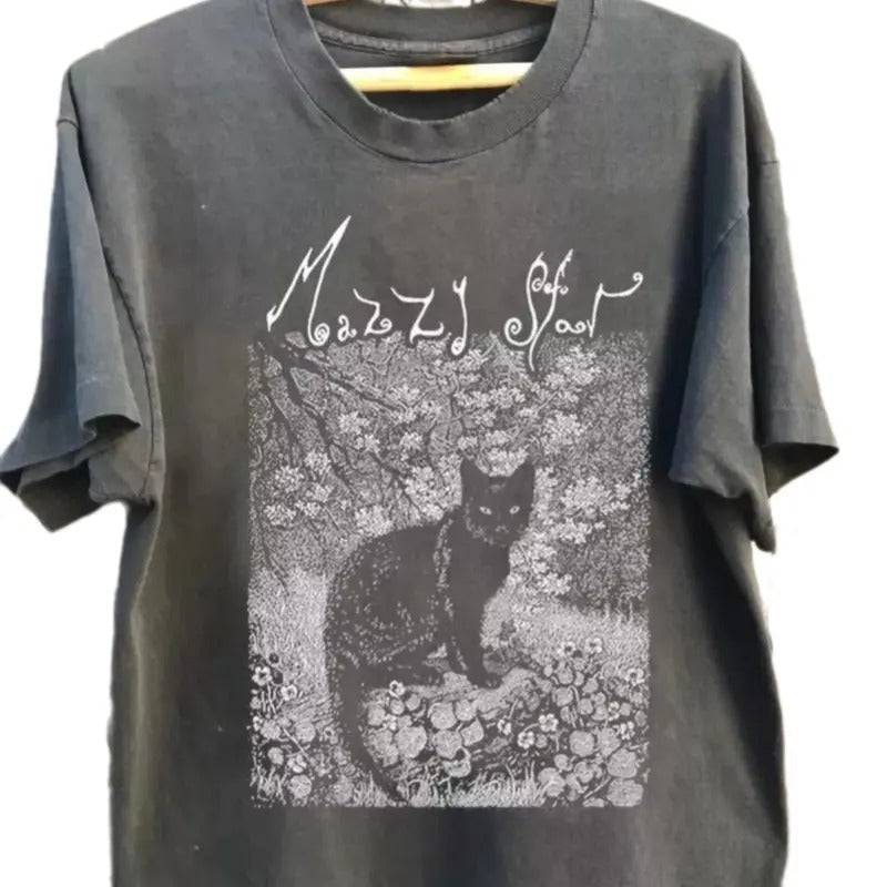 Mazzy Star Cat 90s Alternative Rock Hope Sandoval - Adult & Kids T-Shirts, Sweatshirts & Hoodies apparel design preview 1