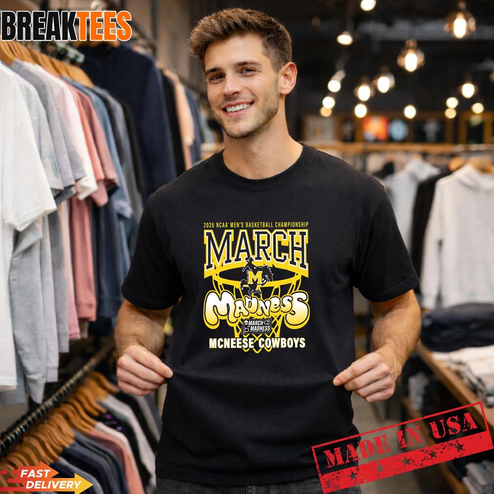 McNeese State Cowboys 2026 March Madness Basketball - Adult & Kids T-Shirts, Sweatshirts & Hoodies apparel design preview 1