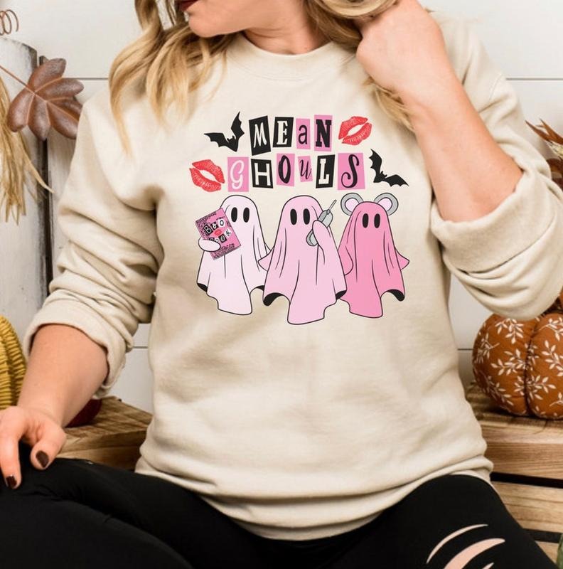 Mean Ghouls Ghost Spooky Season Meanghouls Halloween - Adult & Kids T-Shirts, Sweatshirts & Hoodies apparel design preview 1