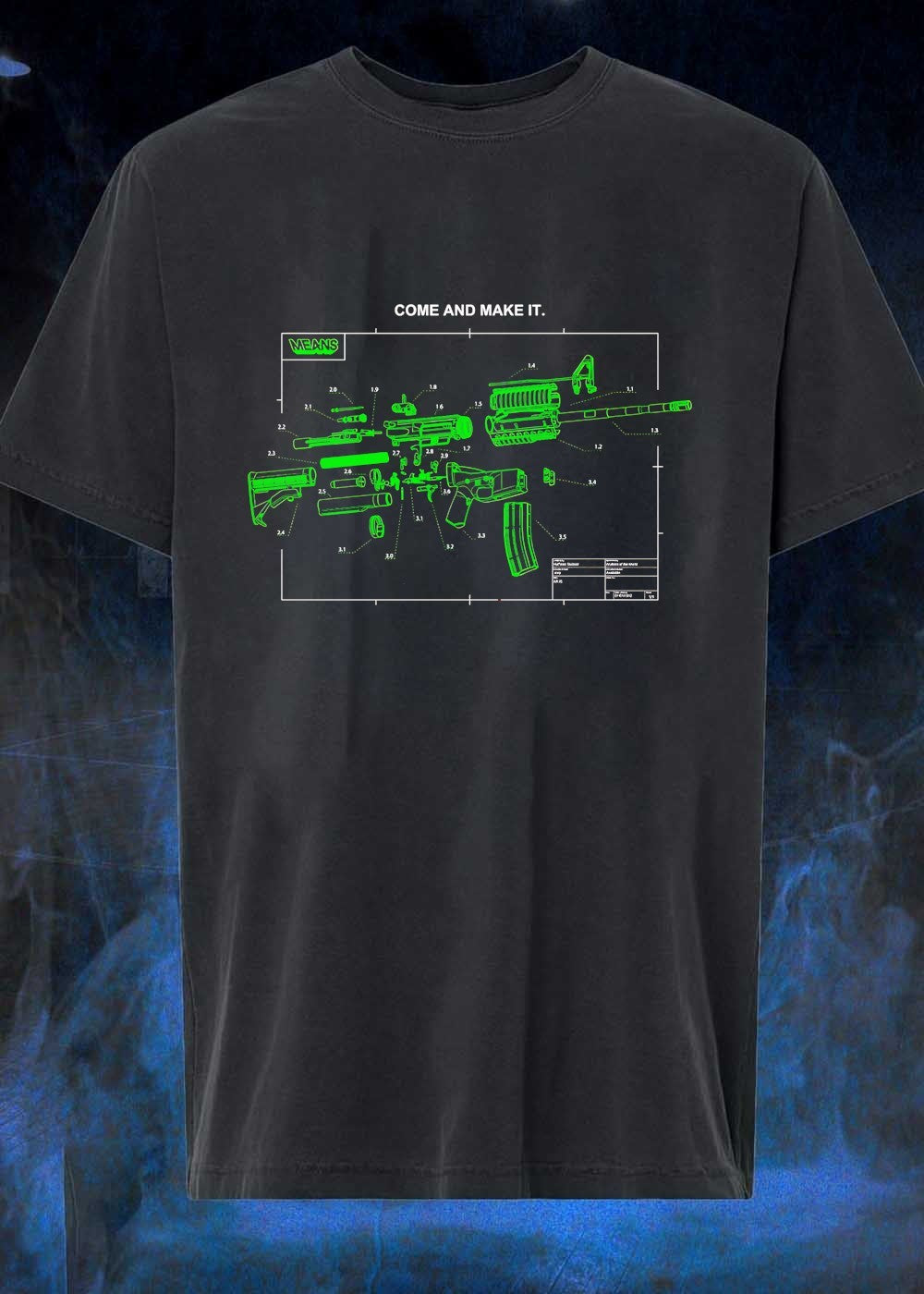 Means Assemble Your Own Ar15 Rifle Parts Schematic - Adult & Kids T-Shirts, Sweatshirts & Hoodies apparel design preview 1