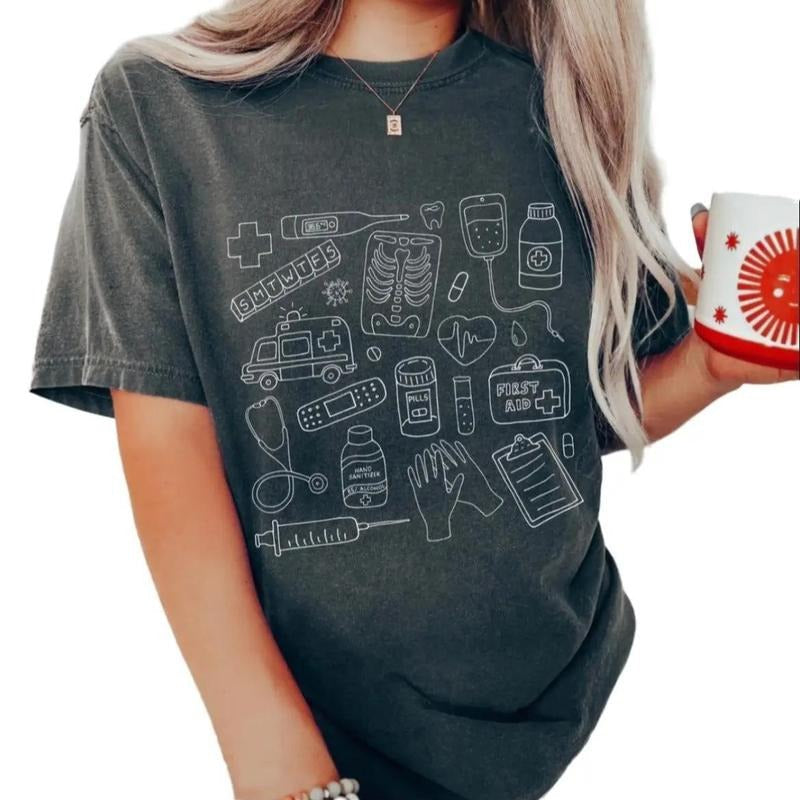 Medical Doodles Nurses - Adult & Kids T-Shirts, Sweatshirts & Hoodies apparel design preview 1