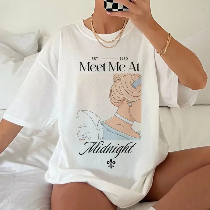 Meet Me Midnight Cinderella Inspired - Adult & Kids T-Shirts, Sweatshirts & Hoodies apparel design preview 1