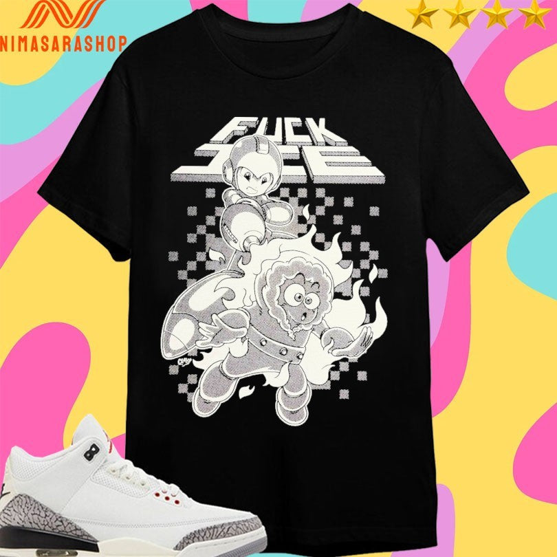 Mega Man Fuck Ice Clay Gram Art - Adult & Kids T-Shirts, Sweatshirts & Hoodies apparel design preview 1