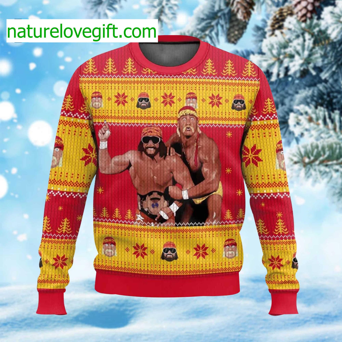 Mega Powers Macho Man And Hulk Hogan Ugly Christmas Sweater - Gift Idea product image