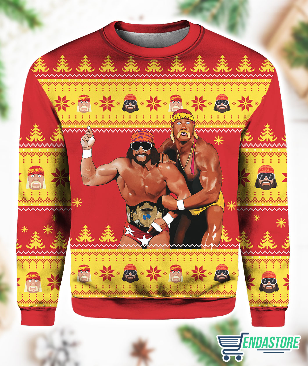 Mega Powers Macho Man and Hulk Hogan 3D Ugly Christmas Sweater - Gift Idea product image 3
