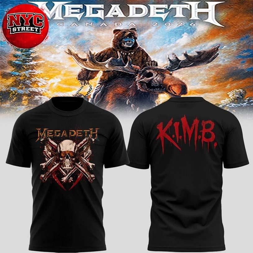 Megadeth Canada Tour 2026 Special Edition Two Sided - Adult & Kids T-Shirts, Sweatshirts & Hoodies apparel design preview 1