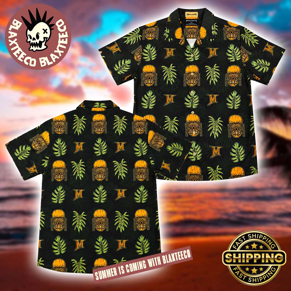 Megadeth Tiki Vic Hawaiian 2026 Gift For Fans - Adult & Kids T-Shirts, Sweatshirts & Hoodies apparel design preview 1