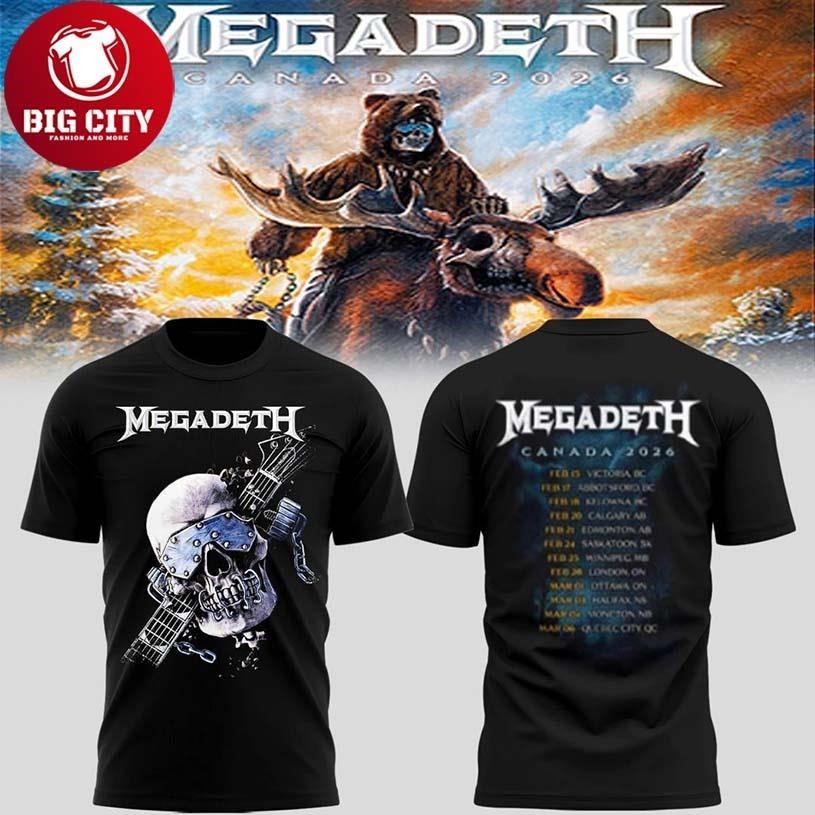 Megadeth Tour 2026 Special Edition Two Sided - Adult & Kids T-Shirts, Sweatshirts & Hoodies apparel design preview 1