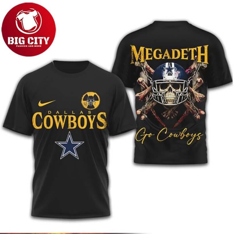 Megadeth x Dallas Cowboys Skull Crossbones Metal Two - Adult & Kids T-Shirts, Sweatshirts & Hoodies apparel design preview 1