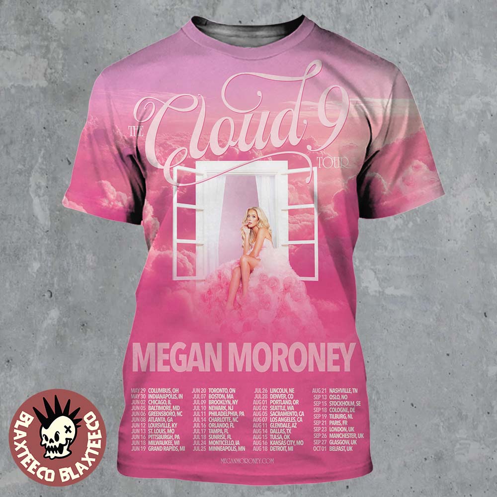 Megan Moroney The Cloud 9 Tour 2026 North America - Adult & Kids T-Shirts, Sweatshirts & Hoodies apparel design preview 1