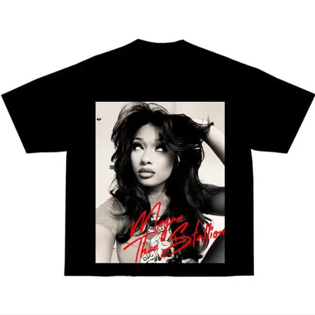 Megan Vintage Black Cotton Rap Fan - Adult & Kids T-Shirts, Sweatshirts & Hoodies apparel design preview 1